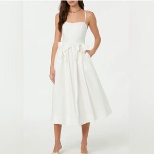 Astr the Label White Strapless Bow Dress